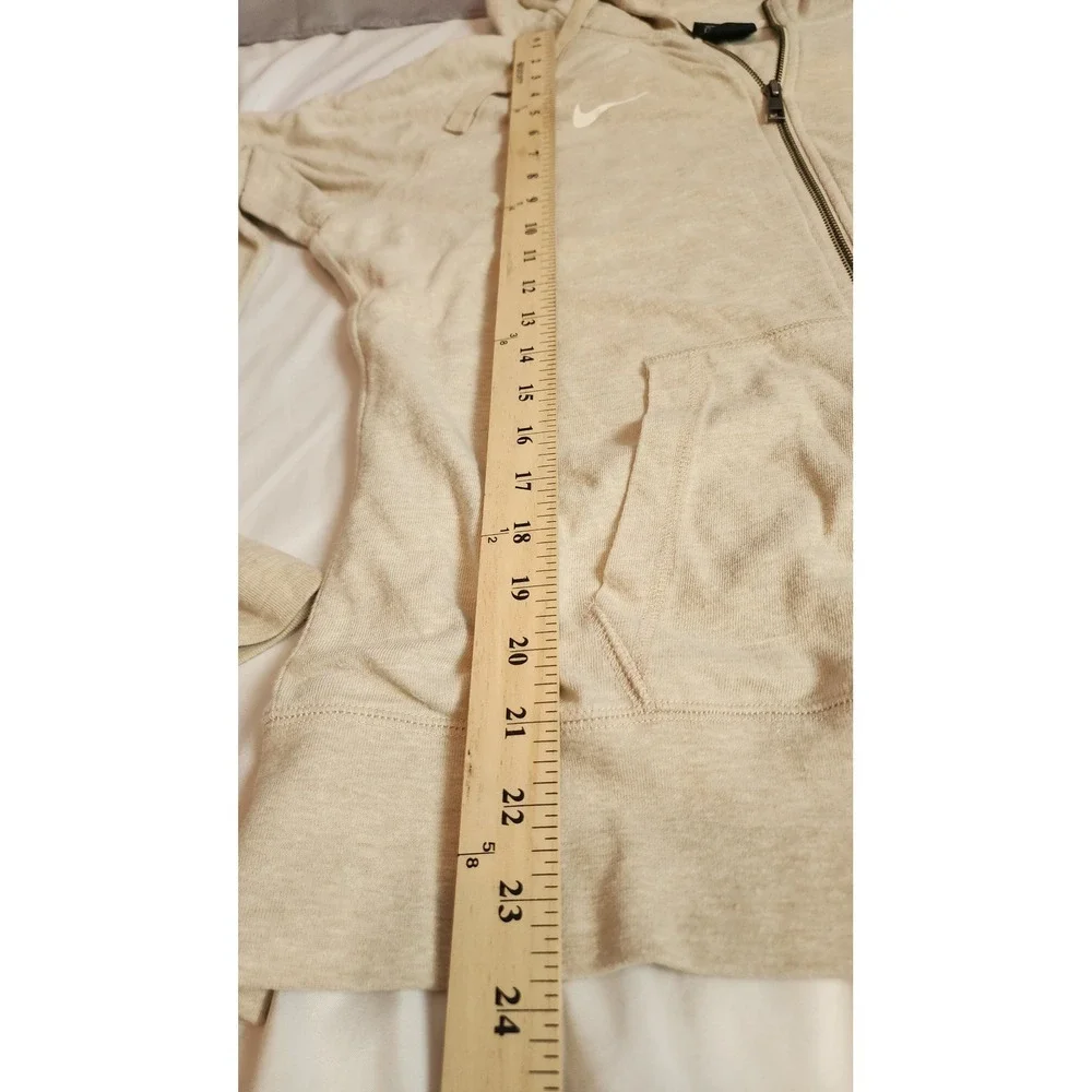 Nike Portland Thorns FC Gym Vintage Full Zip Hoodie Oatmeal Beige Womens Large